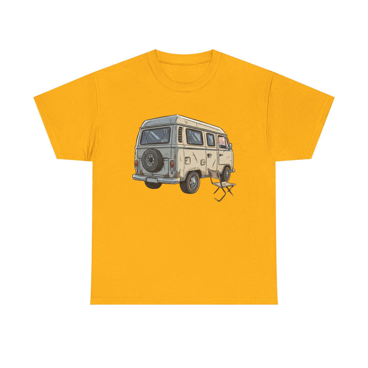 Retro Van Life Graphic T-Shirt - Classic Camper Van Adventure Tee