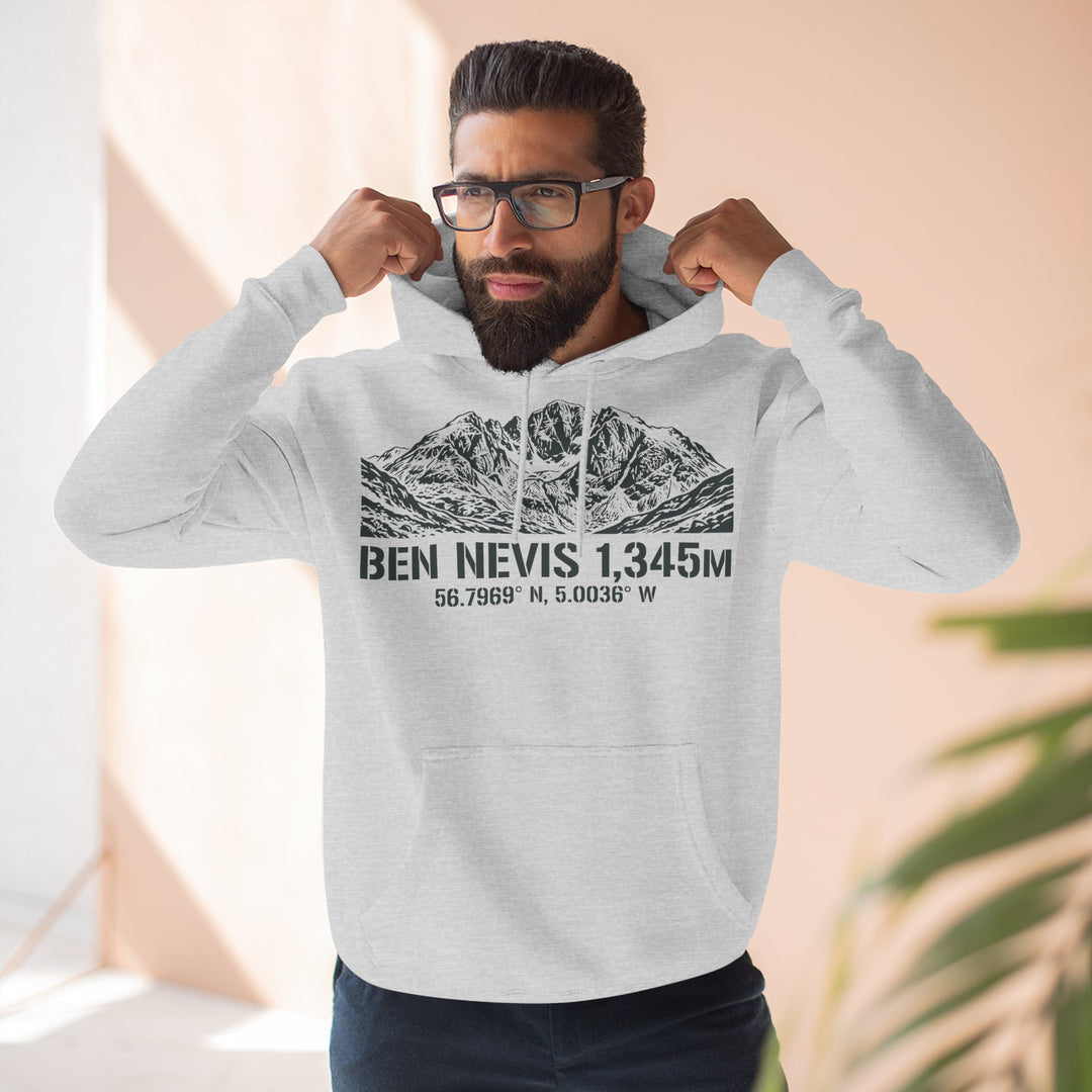 Ben Nevis 1345m Coordinates Hoodie