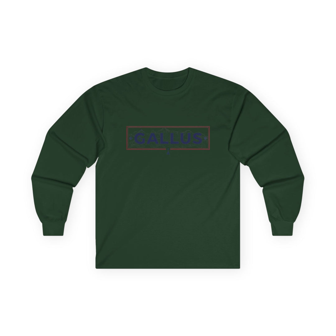 Spain Map Long Sleeve Tee — Gallus Logo Travel Shirt