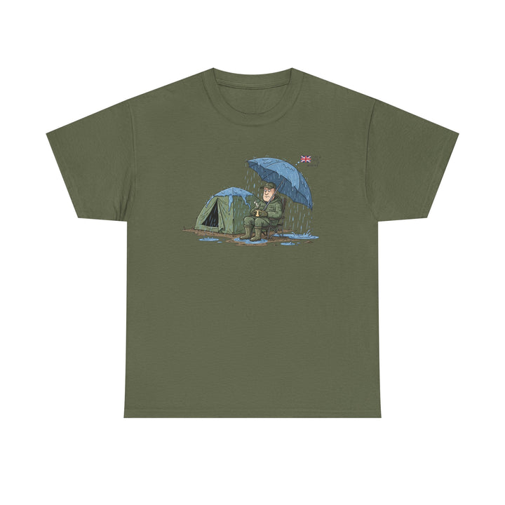 Retro Mountain Camper Graphic T-Shirt — Vintage Van Life Adventure Tee