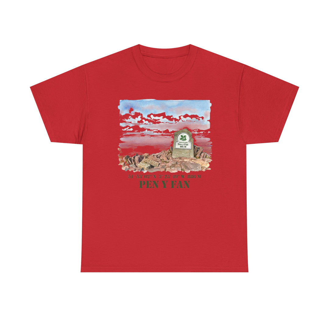 Pen y Fan Landscape T‑Shirt — Wales Mountain Hiking Souvenir Tee