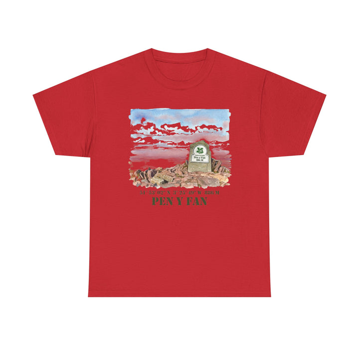 Pen y Fan Landscape T‑Shirt — Wales Mountain Hiking Souvenir Tee