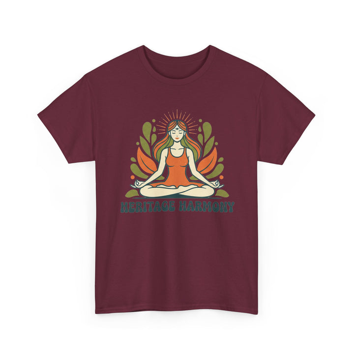 Yoga Meditation Tee – soft, breathable cotton designed for meditation and yoga practice. Comfortable, relaxed fit perfect for studio or casual wear.