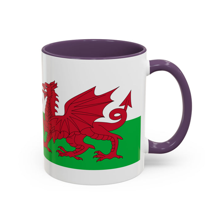 Wales Flag Accent Coffee Mug (11/15oz) – Red Welsh Dragon Tea &amp; Coffee Cup