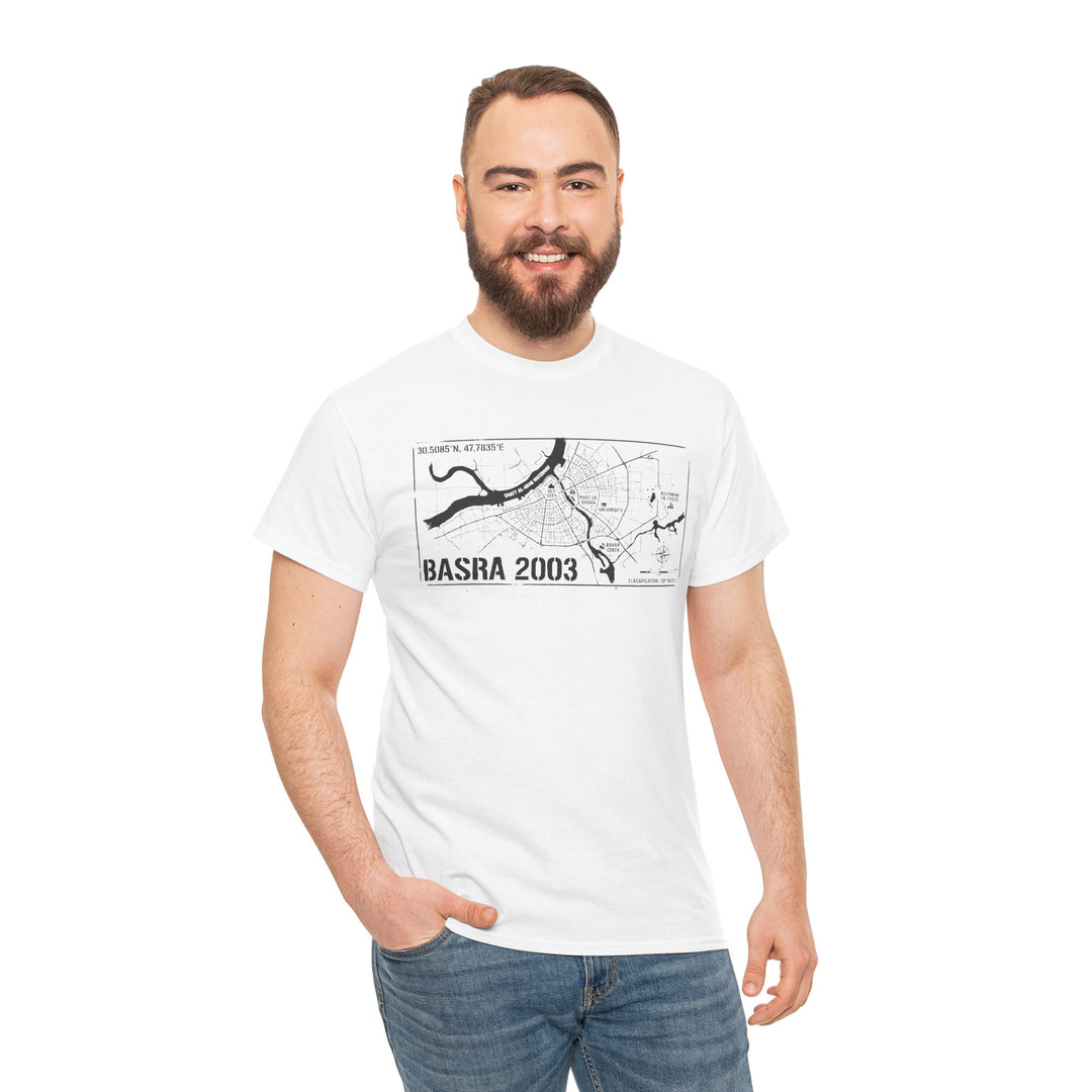 Basra 2003 Vintage Military Map T-Shirt
