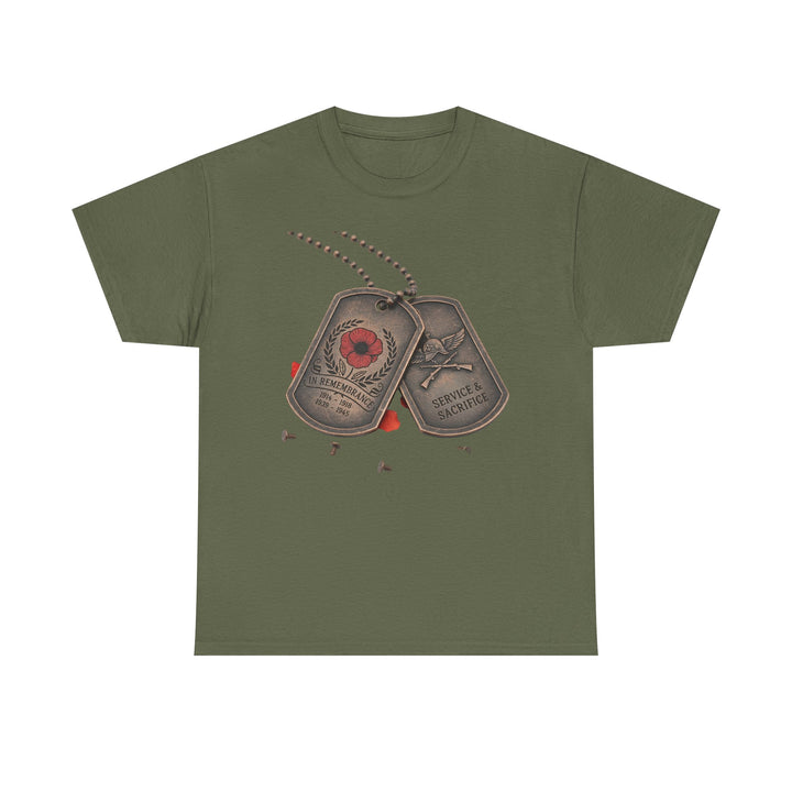 Remembrance Dog Tag T-Shirt — Memorial Military Tribute Tee