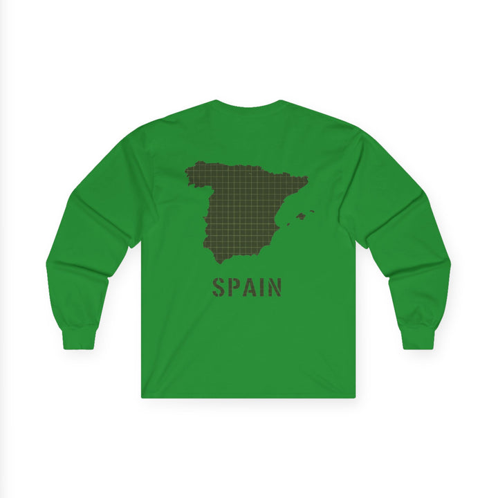 Spain Map Long Sleeve Tee — Gallus Logo Travel Shirt