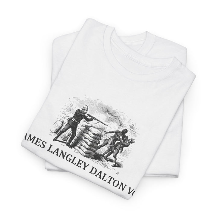 Dalton VC Rorke’s Drift Tribute T-Shirt honoring James Langley Dalton’s courage in 1879. A bold Anglo-Zulu War heritage design.