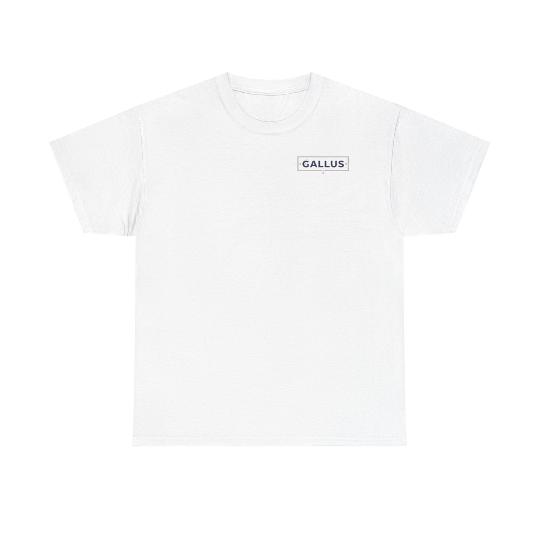 Gallus Logo T-Shirt — Minimal Retro Chest &amp; Back Graphic Tee
