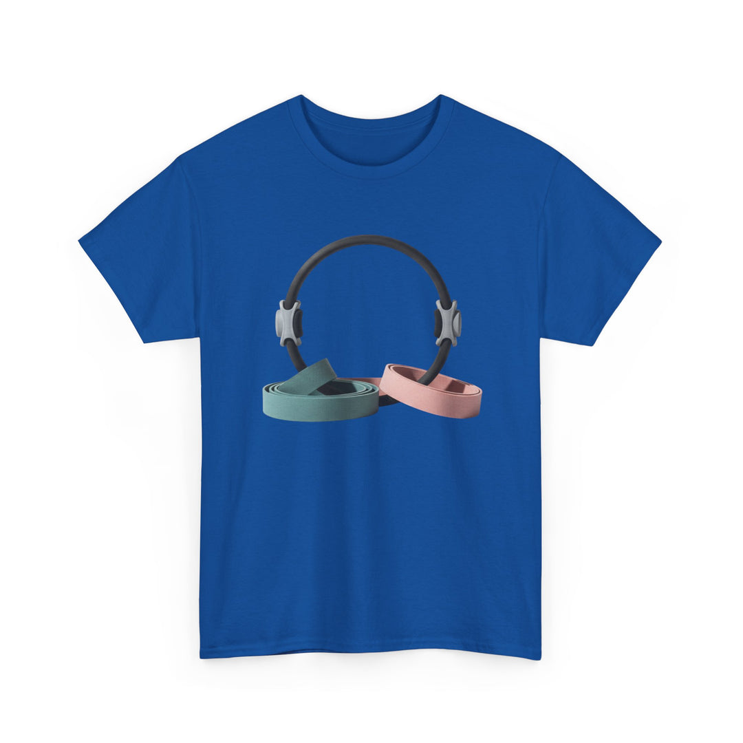 Pilates Band Workout Shirt – soft, breathable fabric designed for resistance band exercises. Comfortable, flexible, and perfect for Pilates sessions or workouts.
