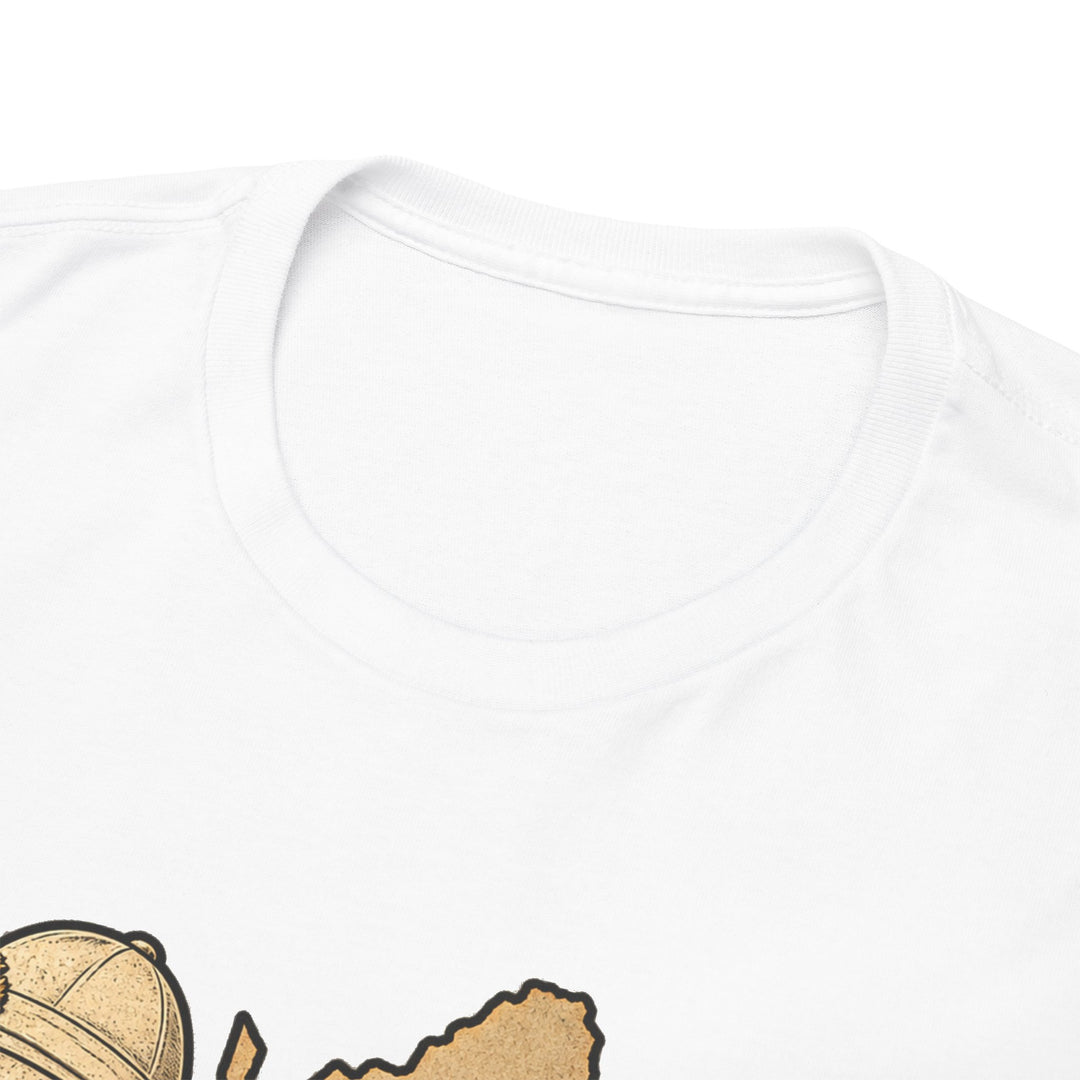Khaki T-Shirt — “Turns Out Blending In Helps” Military History Humour Tee