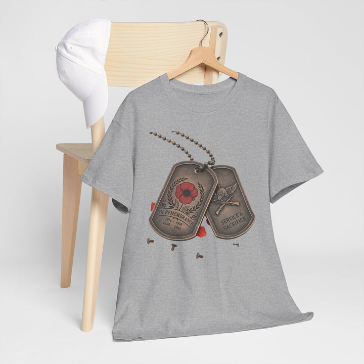 Remembrance Dog Tag T-Shirt — Memorial Military Tribute Tee