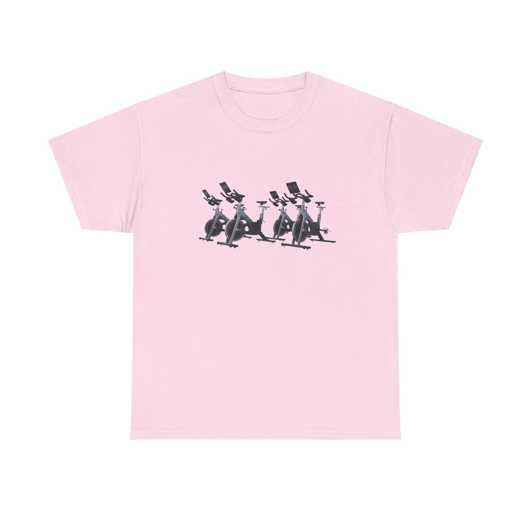Spin Bikes Tee – soft, breathable cotton designed for indoor cycling and spin classes. Comfortable, durable, and perfect for active lifestyles.