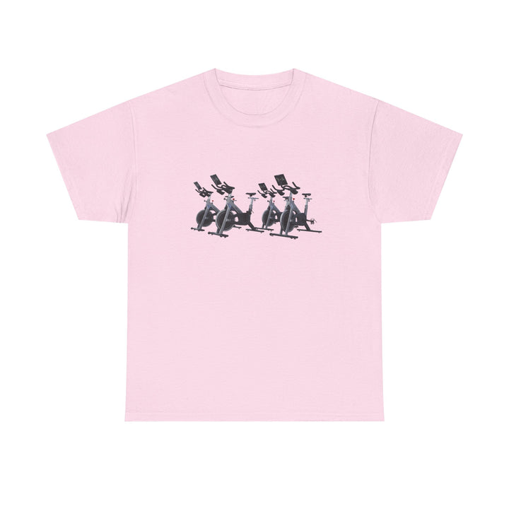Spin Bikes Tee – soft, breathable cotton designed for indoor cycling and spin classes. Comfortable, durable, and perfect for active lifestyles.