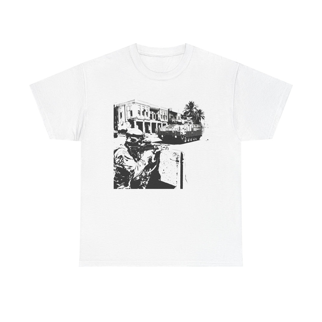 Operation TELIC Basra Iraq 2007 Graphic Tee — Military Deployment Street Scene