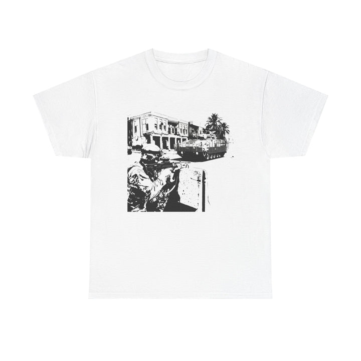 Operation TELIC Basra Iraq 2007 Graphic Tee — Military Deployment Street Scene