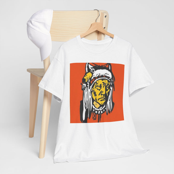 BATUS Native Chief Graphic Tee – Retro Tribal Illustration Shirt
