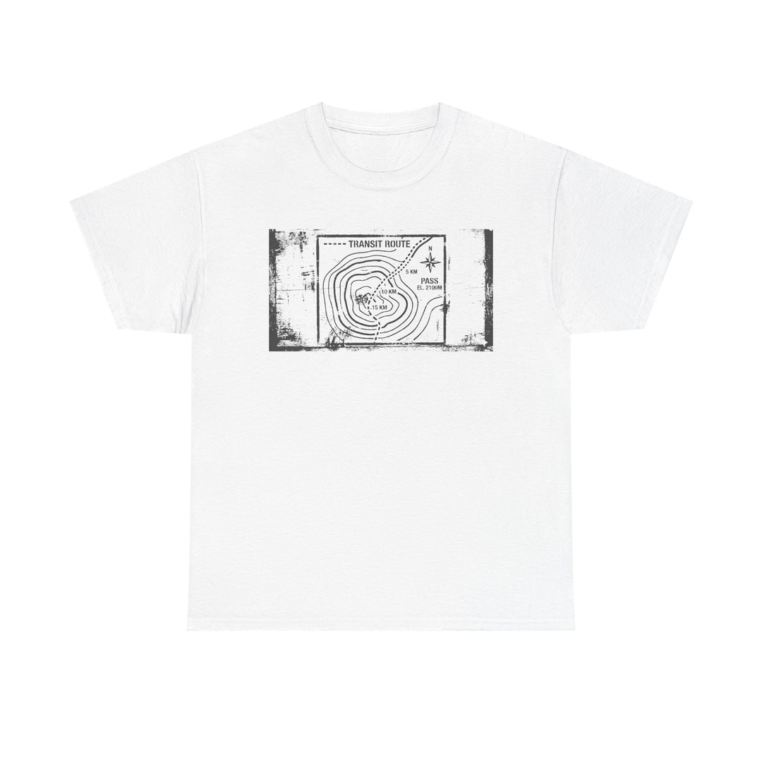 Retro Transit Route Adventure T-Shirt — Vintage Travel Map Graphic Tee