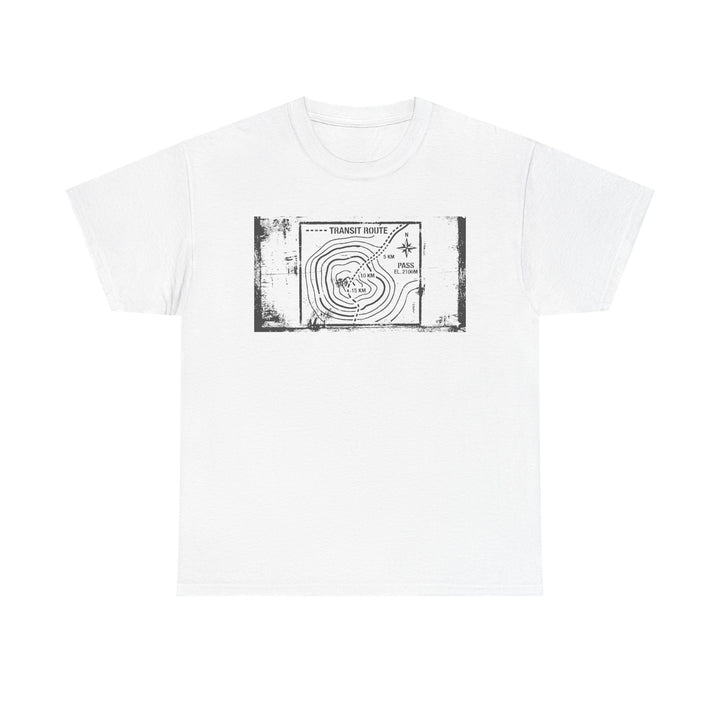 Retro Transit Route Adventure T-Shirt — Vintage Travel Map Graphic Tee