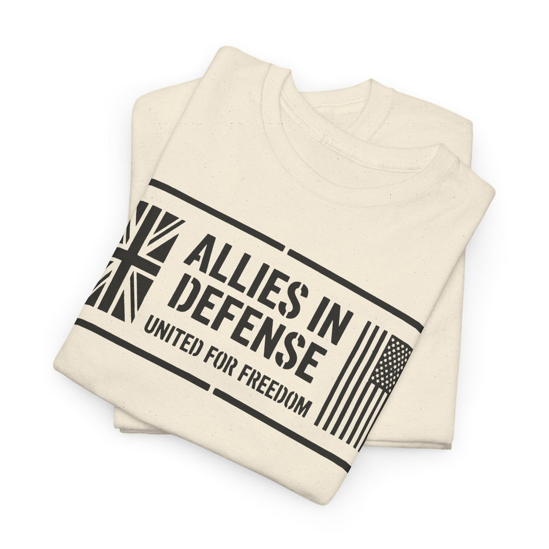 UK &amp; US Allies Defence Veteran Tee — Flags on Sleeves