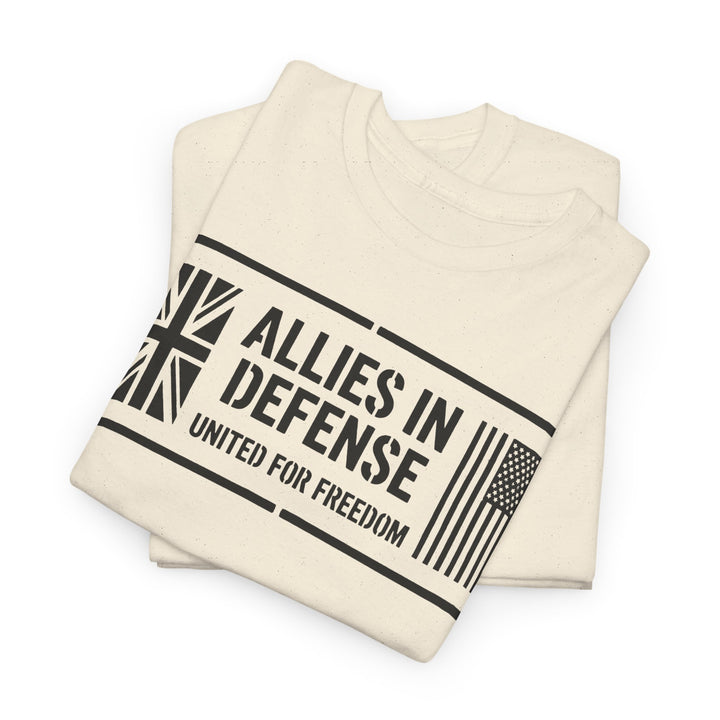 UK &amp; US Allies Defence Veteran Tee — Flags on Sleeves