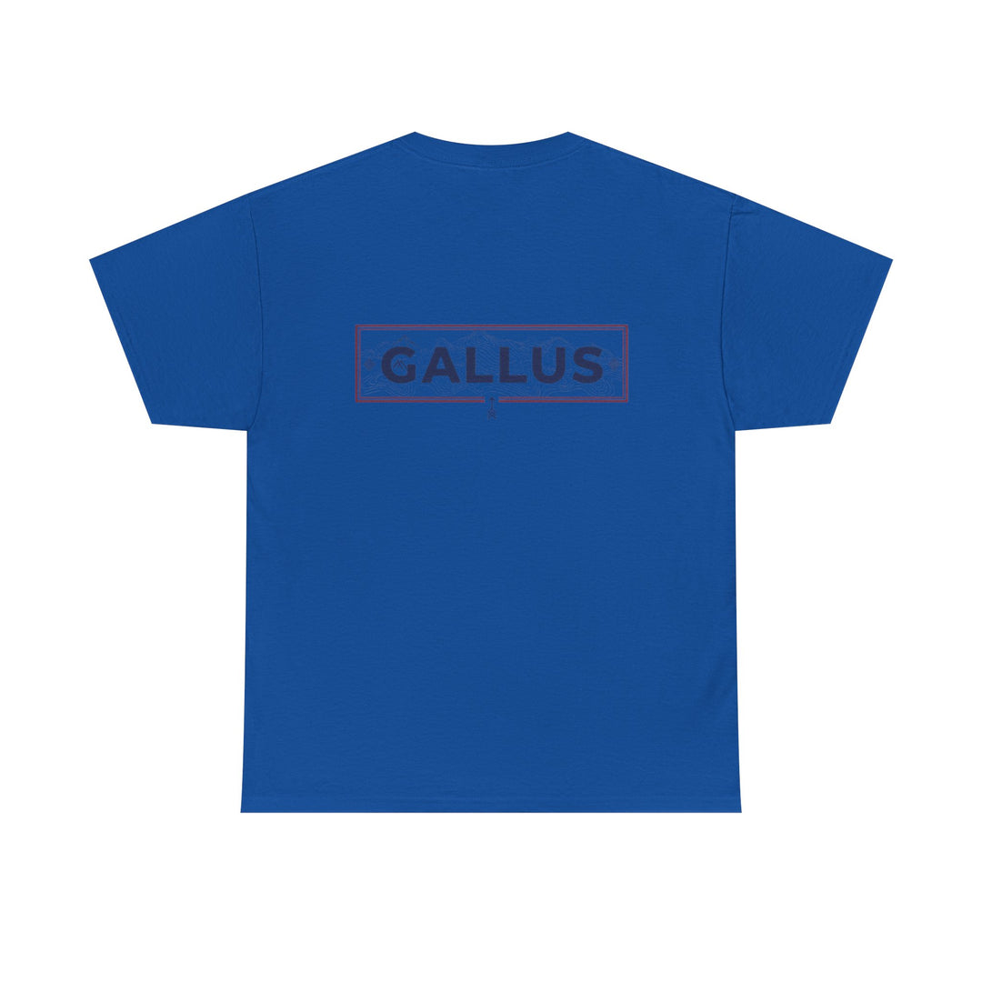 Gallus Logo T-Shirt — Minimal Retro Chest &amp; Back Graphic Tee
