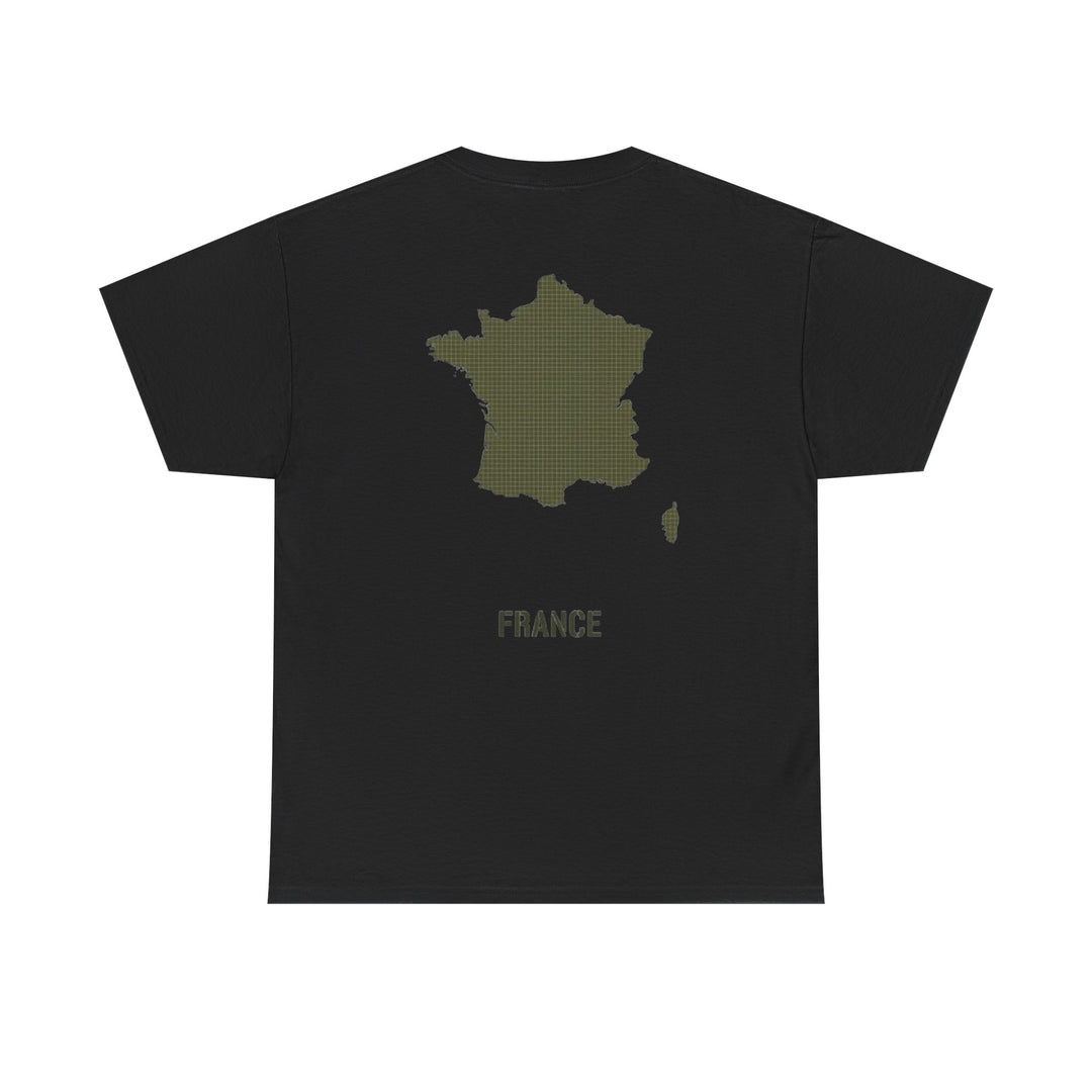 France Map T‑Shirt — Minimal Grunge Outline Tee