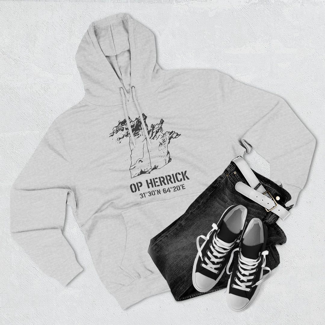 Op Herrick Lashkar Gah Coordinates Hoodie - Helmand Province Military Heritage Graphic