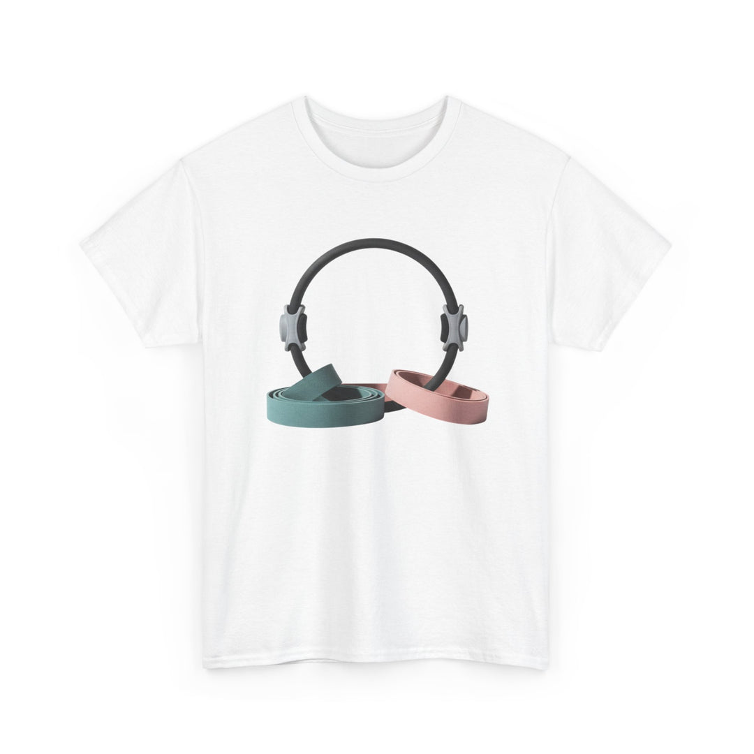 Pilates Band Workout Shirt – soft, breathable fabric designed for resistance band exercises. Comfortable, flexible, and perfect for Pilates sessions or workouts.