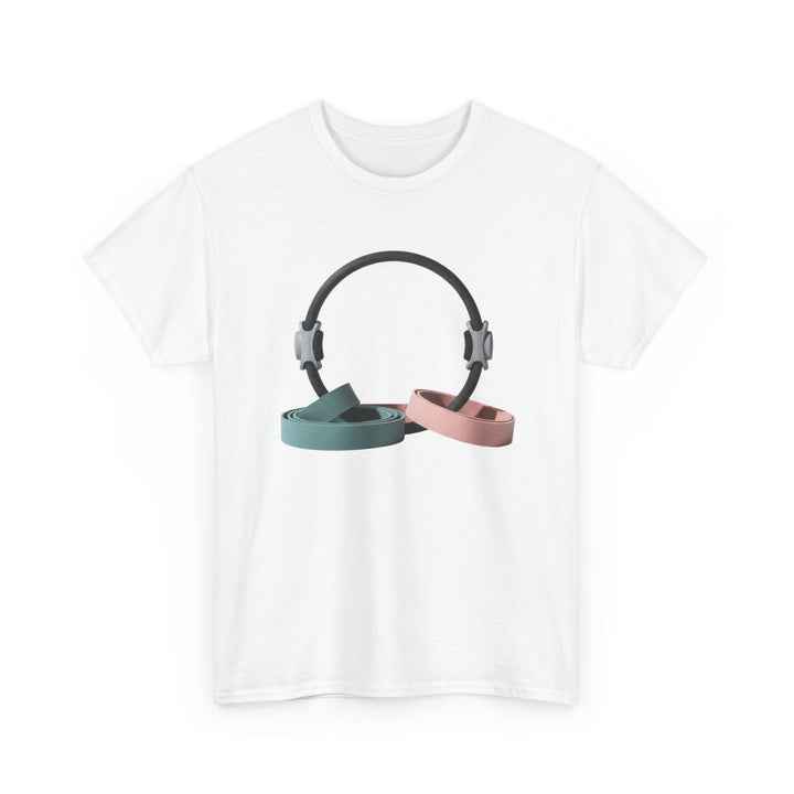 Pilates Band Workout Shirt – soft, breathable fabric designed for resistance band exercises. Comfortable, flexible, and perfect for Pilates sessions or workouts.