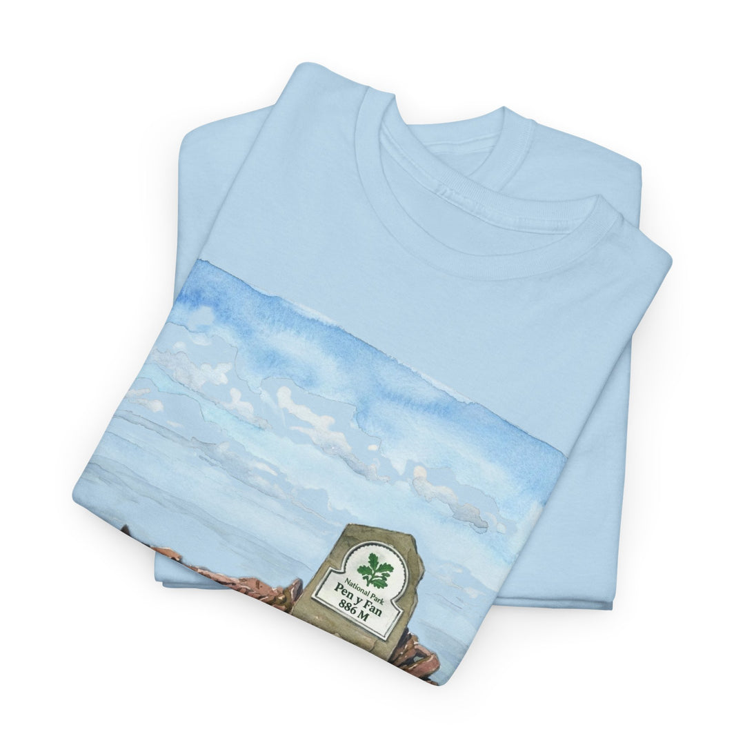 Pen y Fan Landscape T‑Shirt — Wales Mountain Hiking Souvenir Tee