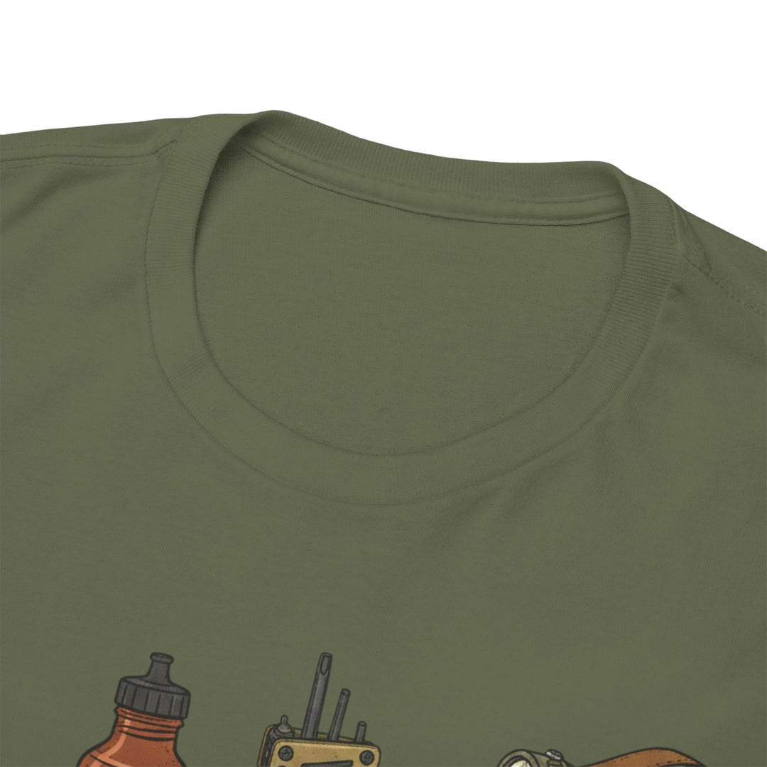 MTB Gear Layout T-Shirt — Mountain Bike Essentials Tee