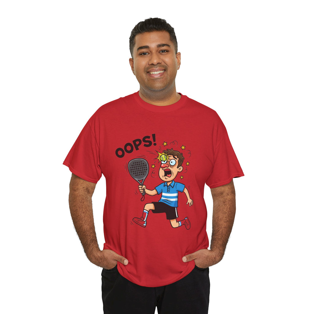 Cartoon Padel Oops! T-Shirt for Players