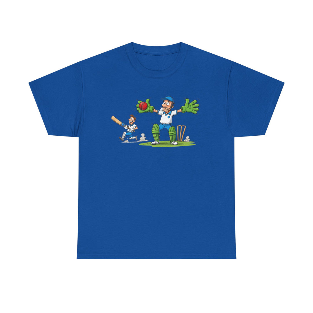 Cricket Catch Graphic Cartoon T-Shirt
