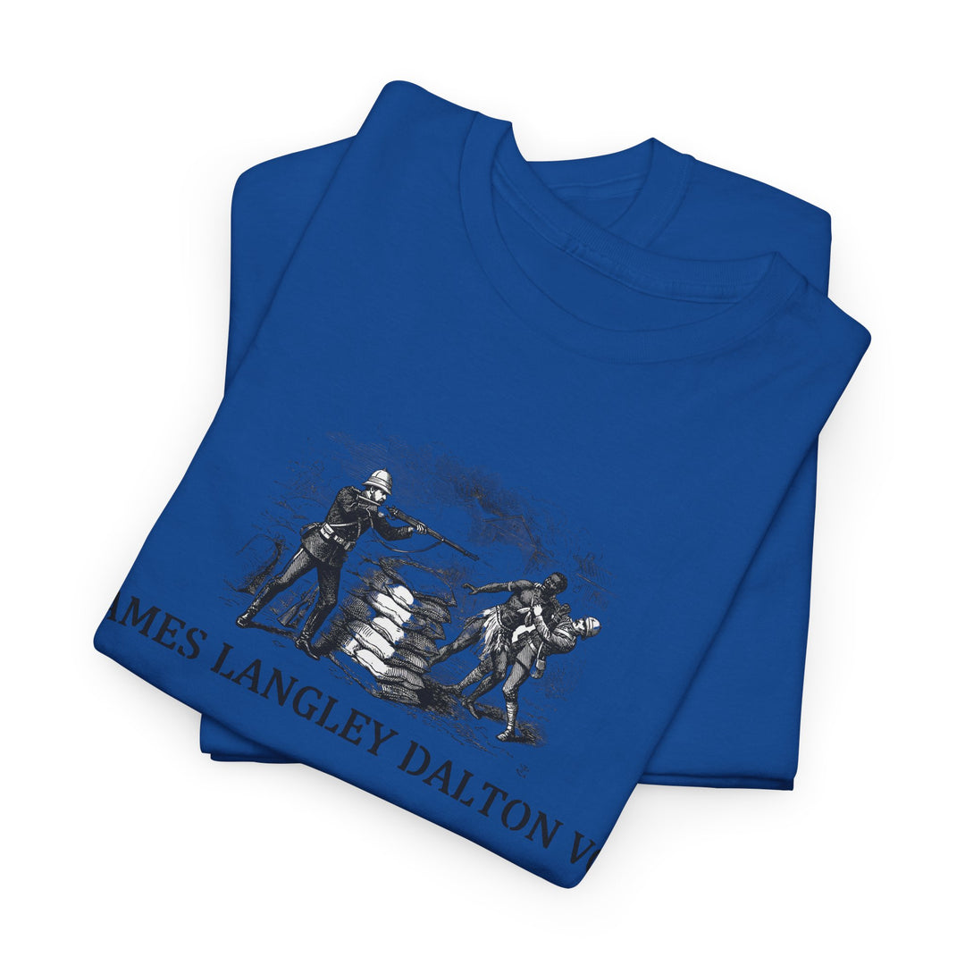 Dalton VC Rorke’s Drift Tribute T-Shirt honoring James Langley Dalton’s courage in 1879. A bold Anglo-Zulu War heritage design.