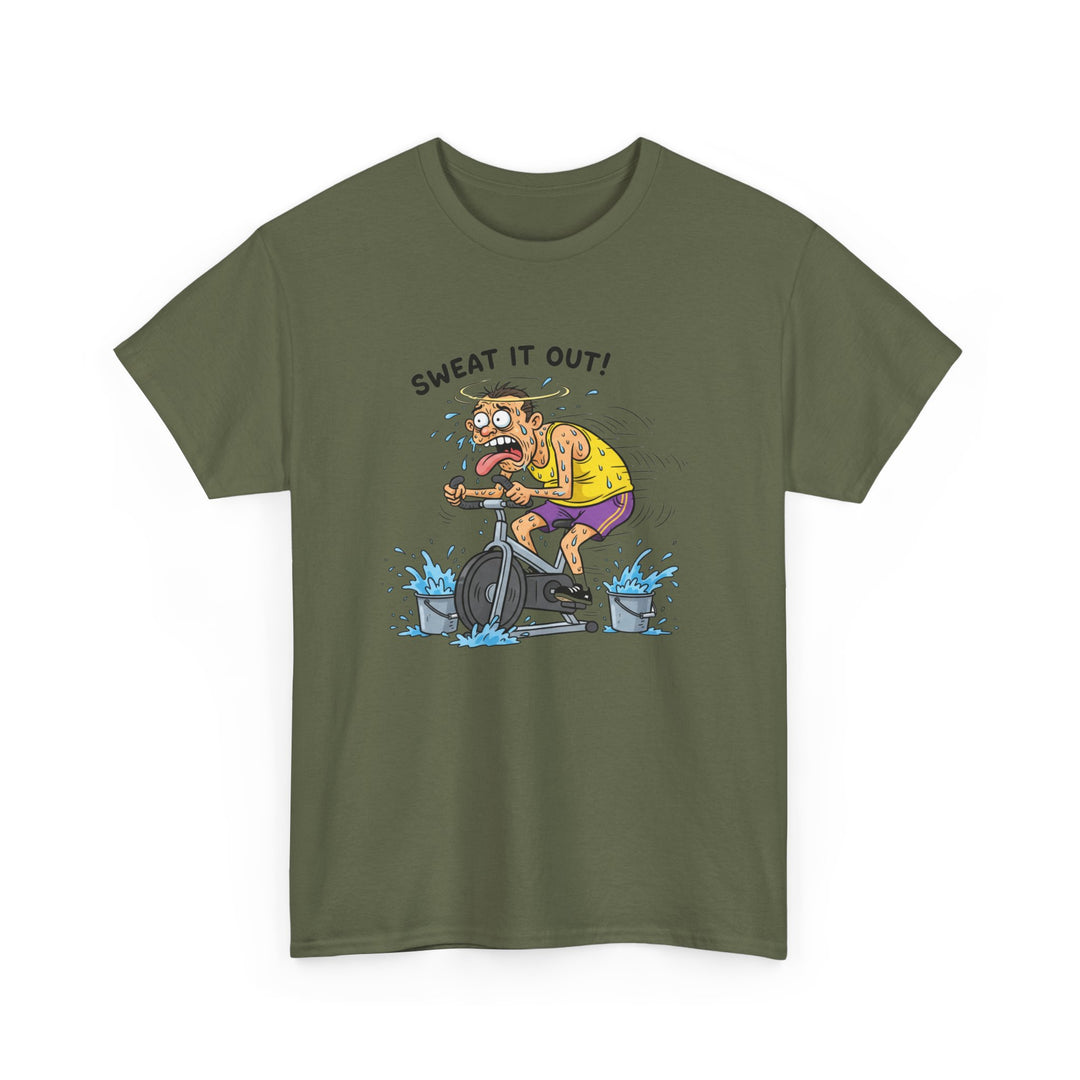 Stay laughing while cycling with the Funny Spin Bike T-Shirt. Comfortable cotton with a witty design, ideal for spin sessions and gym workouts.