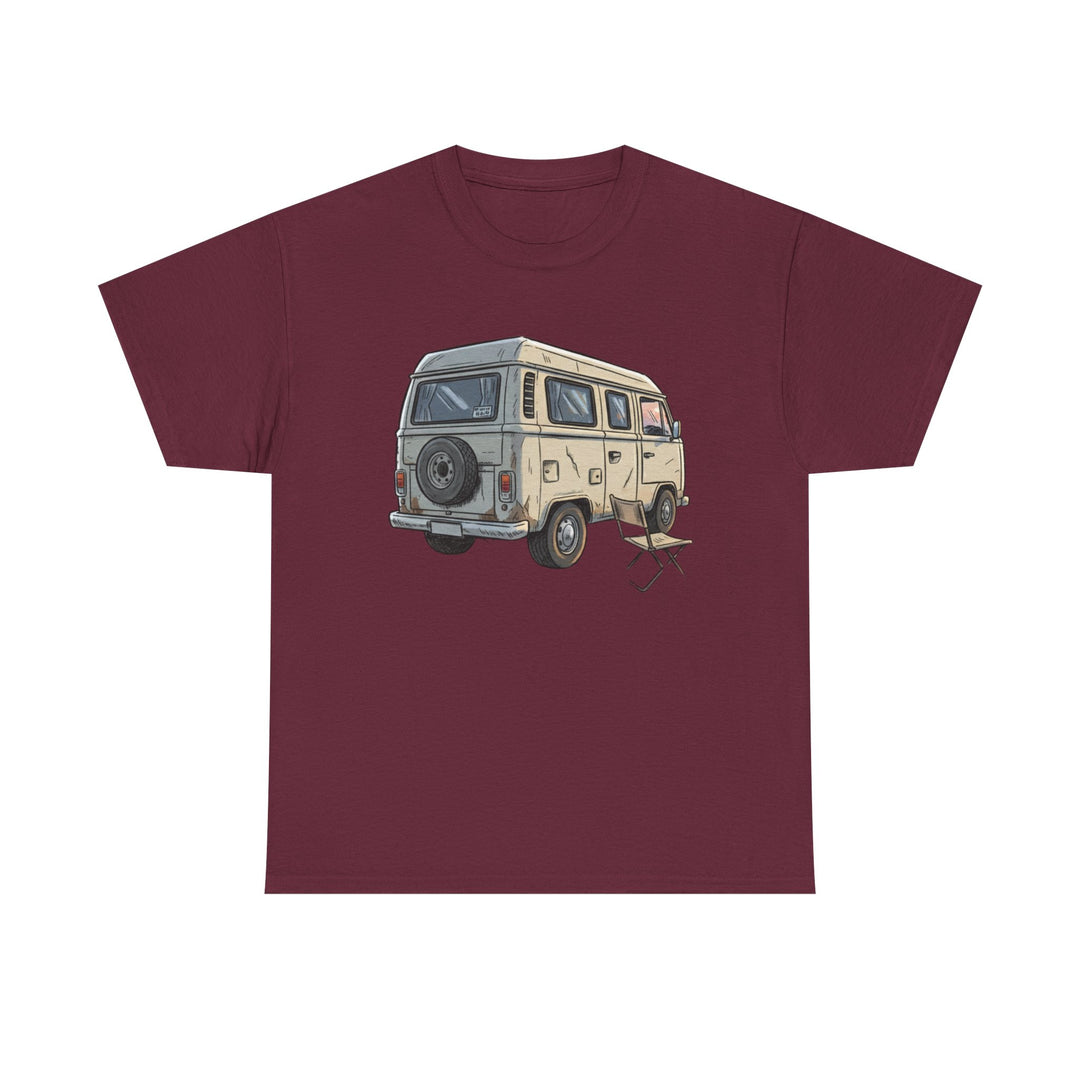 Retro Van Life Graphic T-Shirt - Classic Camper Van Adventure Tee