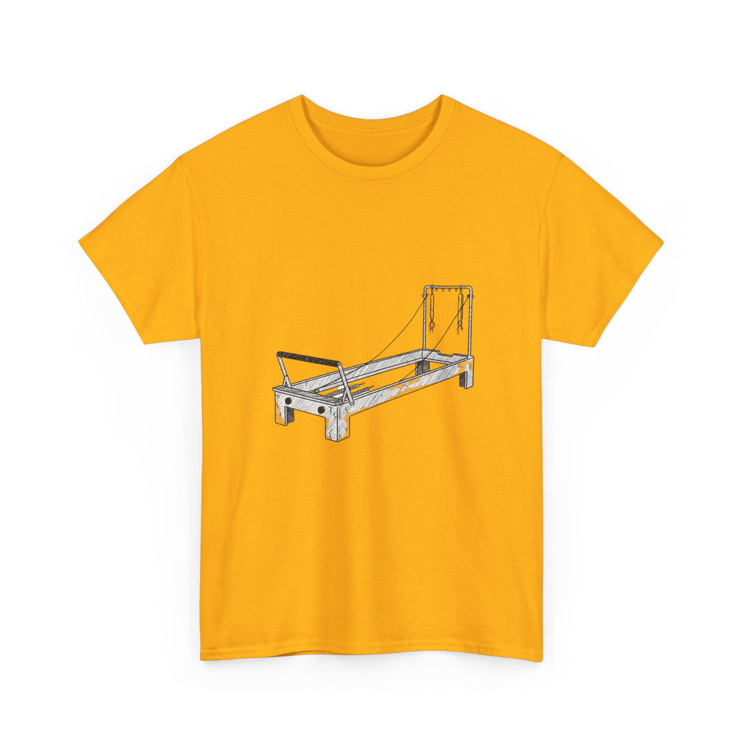 Pilates Reformer Tee – soft, breathable cotton designed for reformer Pilates. Comfortable, flexible, and perfect for studio workouts or casual wear.