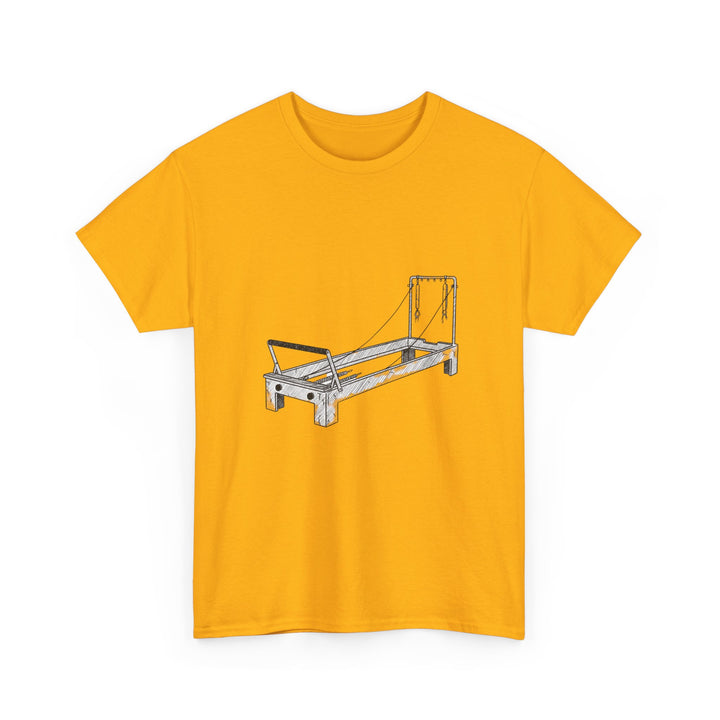 Pilates Reformer Tee – soft, breathable cotton designed for reformer Pilates. Comfortable, flexible, and perfect for studio workouts or casual wear.