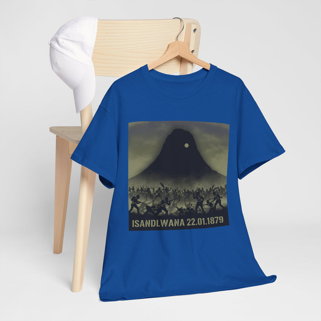 Isandlwana 22.01.1879 T-Shirt honouring the historic battle. A bold tribute tee inspired by Anglo-Zulu War heritage.