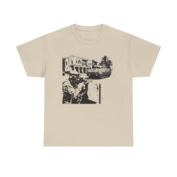 Operation TELIC Basra Iraq 2007 Graphic Tee — Military Deployment Street Scene