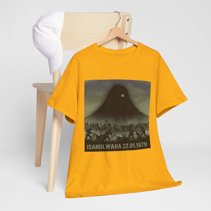 Isandlwana 22.01.1879 T-Shirt honouring the historic battle. A bold tribute tee inspired by Anglo-Zulu War heritage.