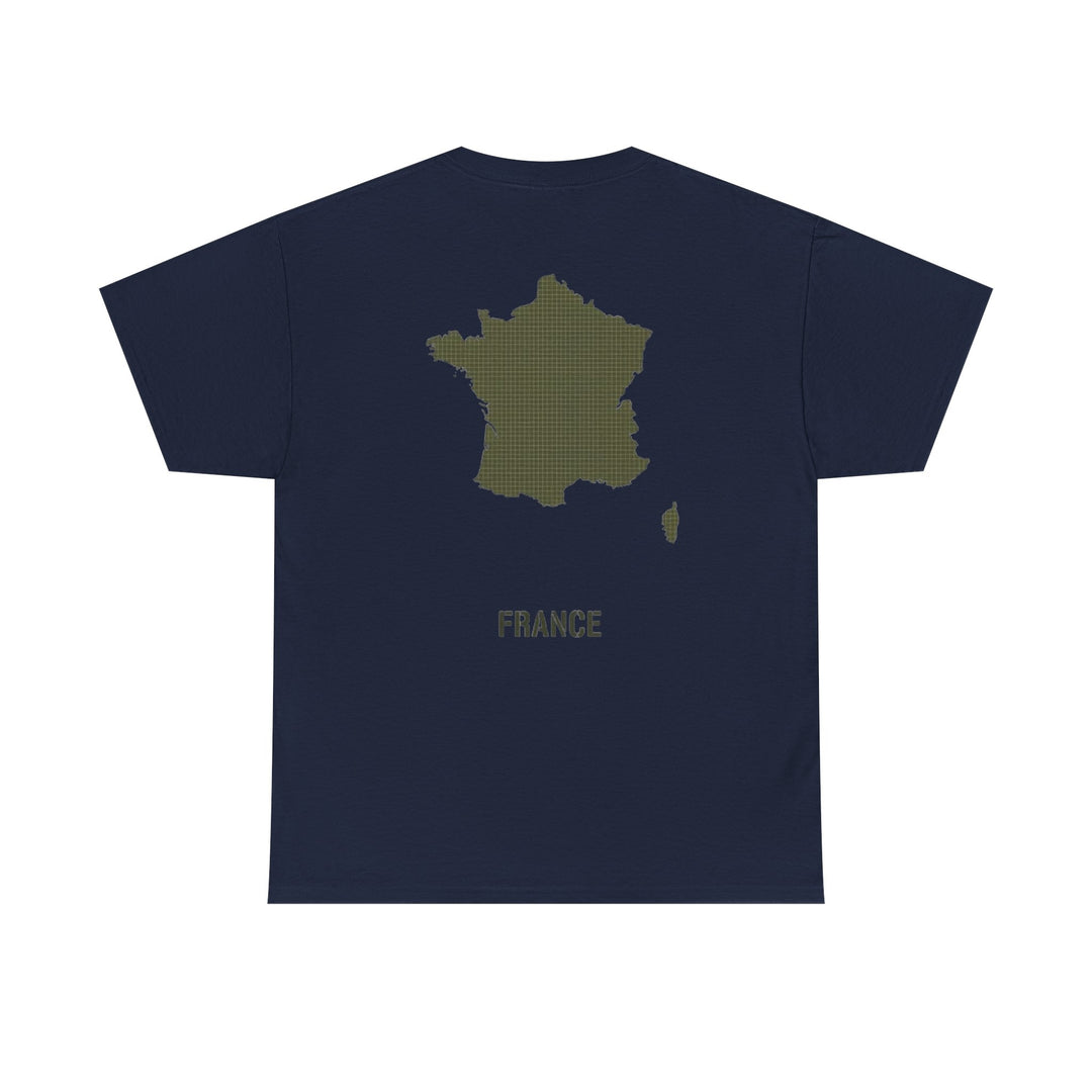 France Map T‑Shirt — Minimal Grunge Outline Tee