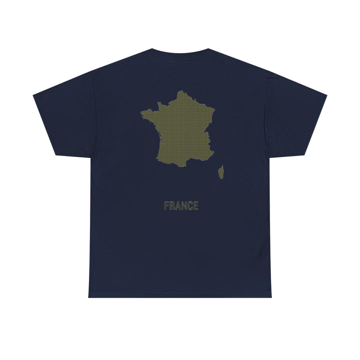 France Map T‑Shirt — Minimal Grunge Outline Tee
