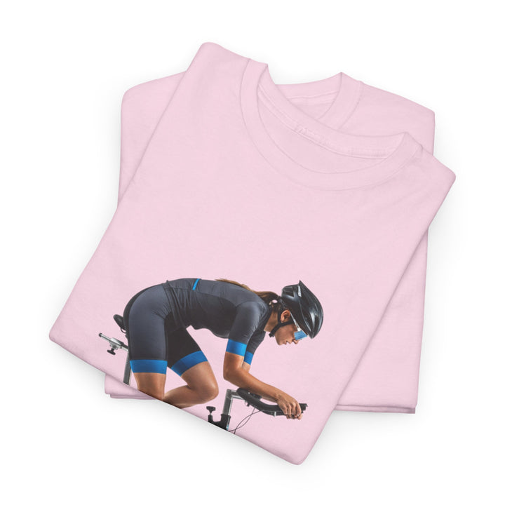 Spin Indoor Trainer T‑Shirt – lightweight, breathable cotton designed for indoor cycling. Comfortable, durable, and perfect for spin workouts and training.