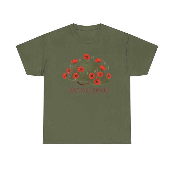 British Army Remembrance Shirt | Lest We Forget Poppy Helmet