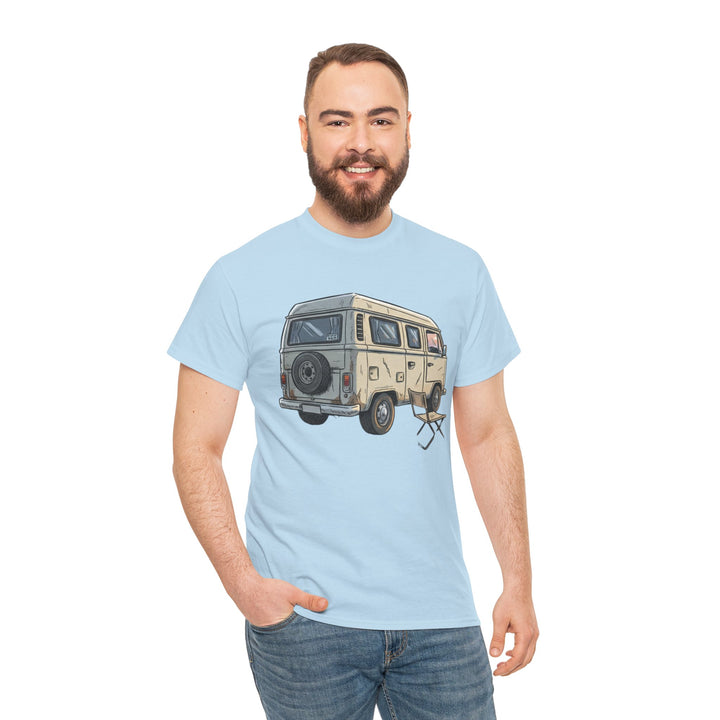 Retro Van Life Graphic T-Shirt - Classic Camper Van Adventure Tee