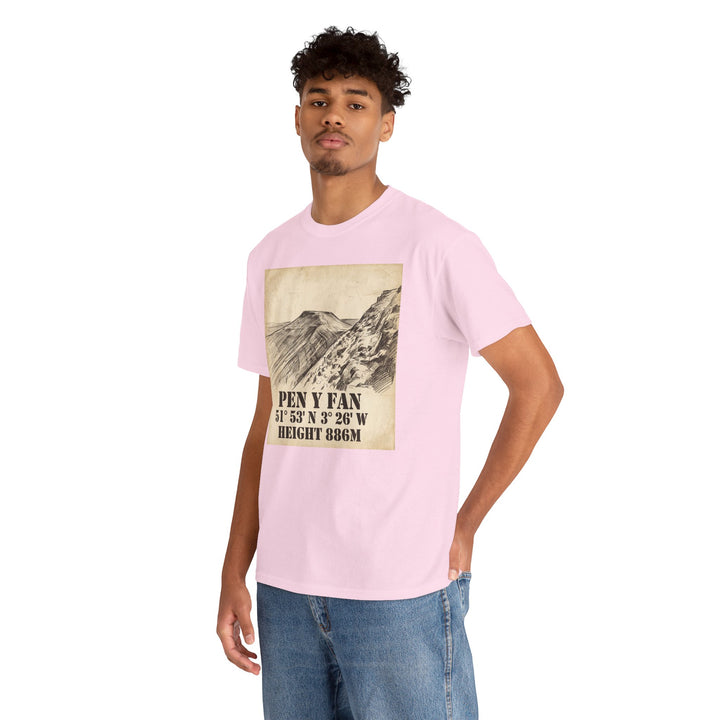 Pen y Fan T-Shirt - Brecon Beacons Vintage Coordinates &amp; Elevation