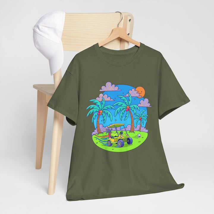 Island Style Golf Cart Beach T-Shirt