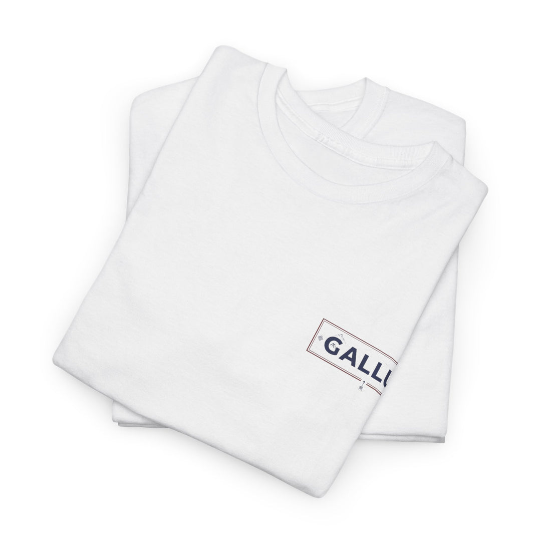 Gallus Logo Tee — Minimal Chest Patch White T-Shirt